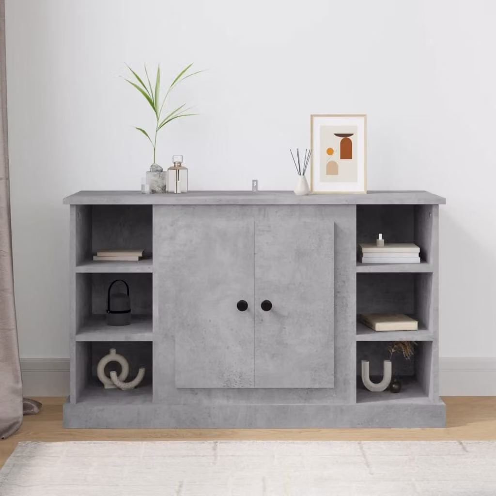 Credenza vidaXL in legno multistrato e MDF, Grigio Cemento, L 100 x P 35,5 x H 60 cm