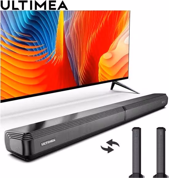 Soundbar Ultimea S40 2-in-1 2.2 canali Stereo con Bluetooth 5.3 100W Nero