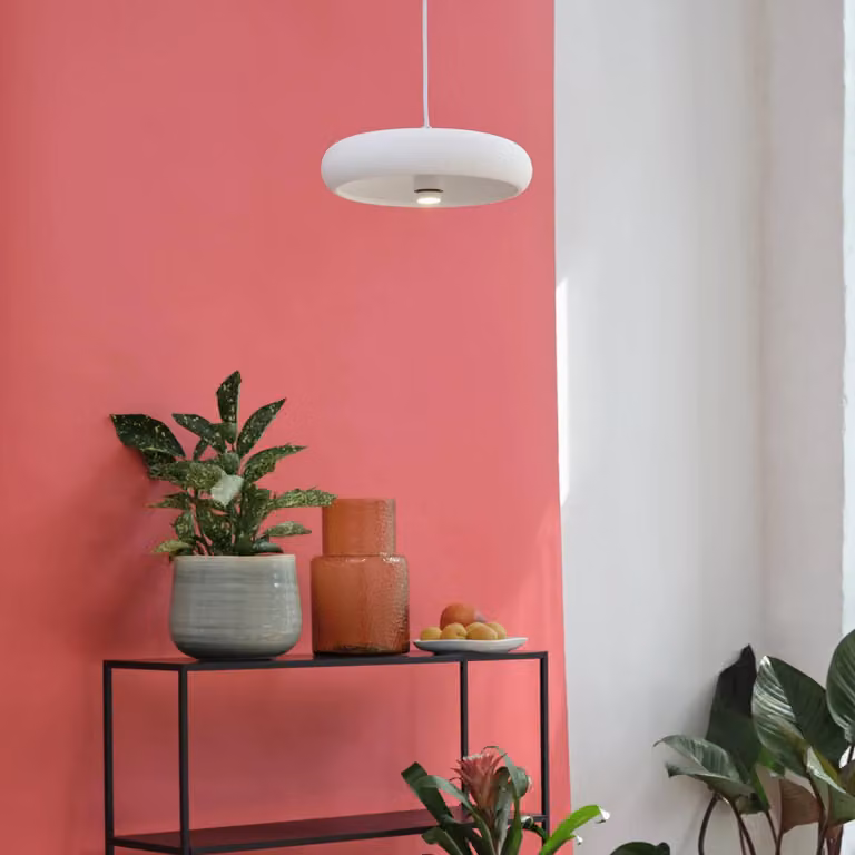 OSRAM Lampada a sospensione Decor Plaster Pure, dimmerabile, Bianco / Opale, Soggiorno / Sala da pranzo, Gesso / Argilla, Lampada a sospensione