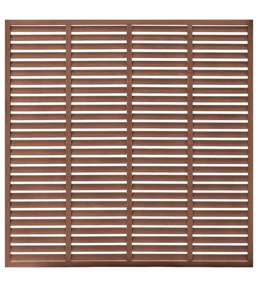 Recinzione a Persiana in WPC Marrone vidaXL 180 x 180 cm – 2