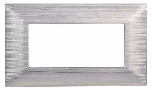 Placche compatibili Bticino Matix 4 moduli colore silver satinato