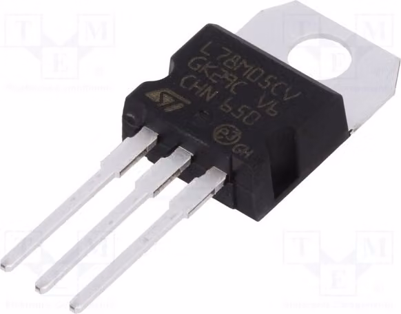 3x IC: Stabilizzatore di tensione 5V 0,5A, lineare, non regolato. Montaggio a foro passante (THT). Modello: L78M05CV, non regolato