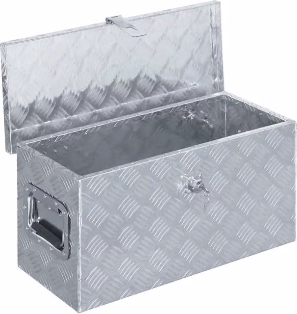 Cassetta in alluminio DESIGN IN Argento L: 61,5 cm, P: 26,5 cm, H: 30 cm CFW4685969