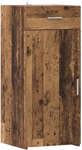 Armadio moderno in legno ingegnerizzato DESIGN IN, colore marrone, con ante a battente e ripiani interni, L 40 cm x P 42,5 cm x H 93 cm – 1