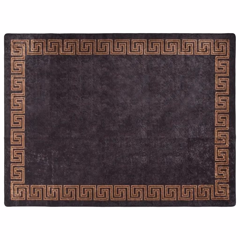 Tappeto lavabile moderno vidaXL in poliestere nero e oro L: 400 cm, P: 300 cm – 2