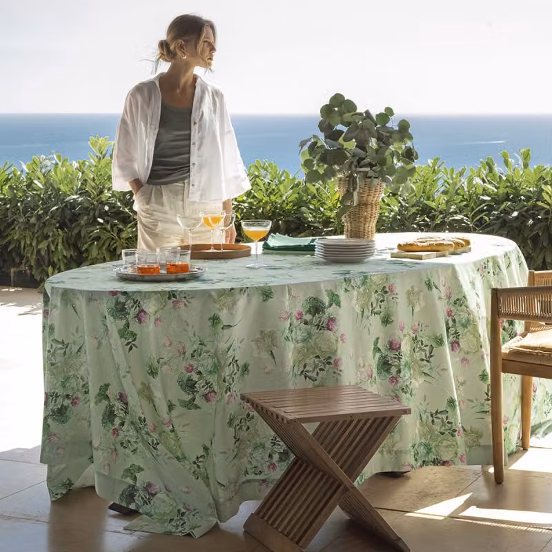 SUMMER Tovaglia - Taglia: 180x180,Colore: SUMMER - GRAY GREEN