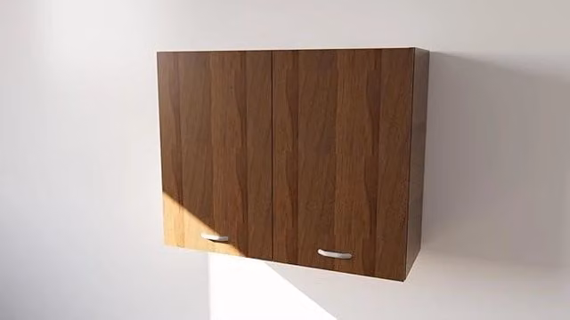 Pensile da cucina Calandrelli con 2 ante in finitura noce opaco H 80 x L 60 x P 32 cm