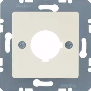 Berker 143202 Piastra centrale per dispositivo di segnalazione e comando Ø 22,5 mm, bianca lucida