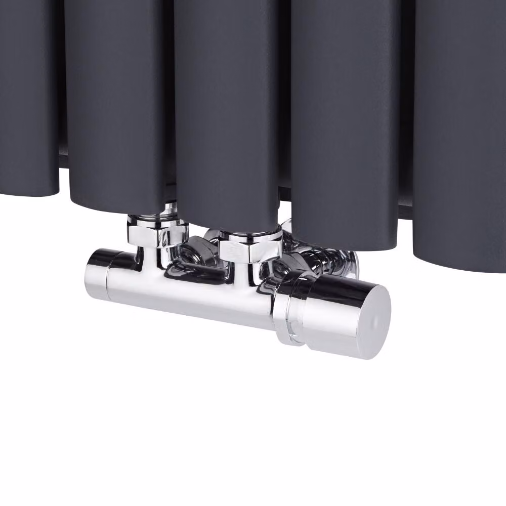 Valvole a Squadra per Radiatori e Scaldasalviette 3/4” con Testa Cromata e Selezione di Adattatori – Multiblock H
