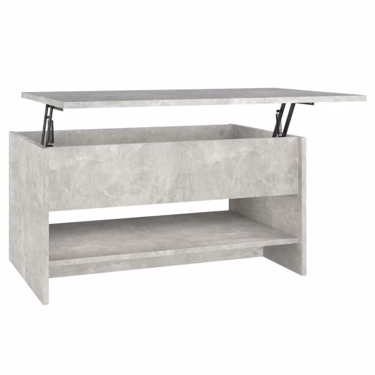 Tavolino da Salotto Grigio Cemento 80x50x40cm Legno Multistrato
