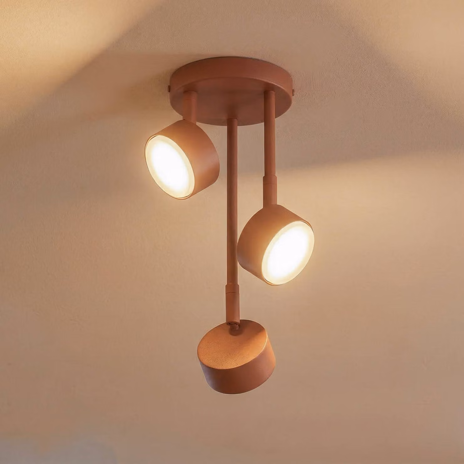 Faretto da soffitto Nemo, a 3 luci, rosso, orientabile, GX53 Nemo SIGMA, dimmerabile, Rosso, Soggiorno / Sala da pranzo, Metallo, Moderno, Faretto