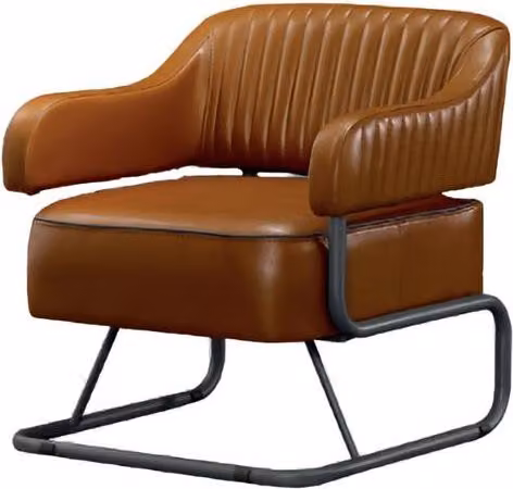Sessel Sitzer JV Möbel Wohnzimmer Einfarbig Design Couch Leder Holz Modern