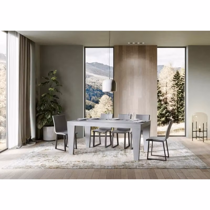 Tavolo allungabile moderno Itamoby Spimbo rettangolare grigio L: 160-420 cm, P: 90 cm, H: 77 cm – 2