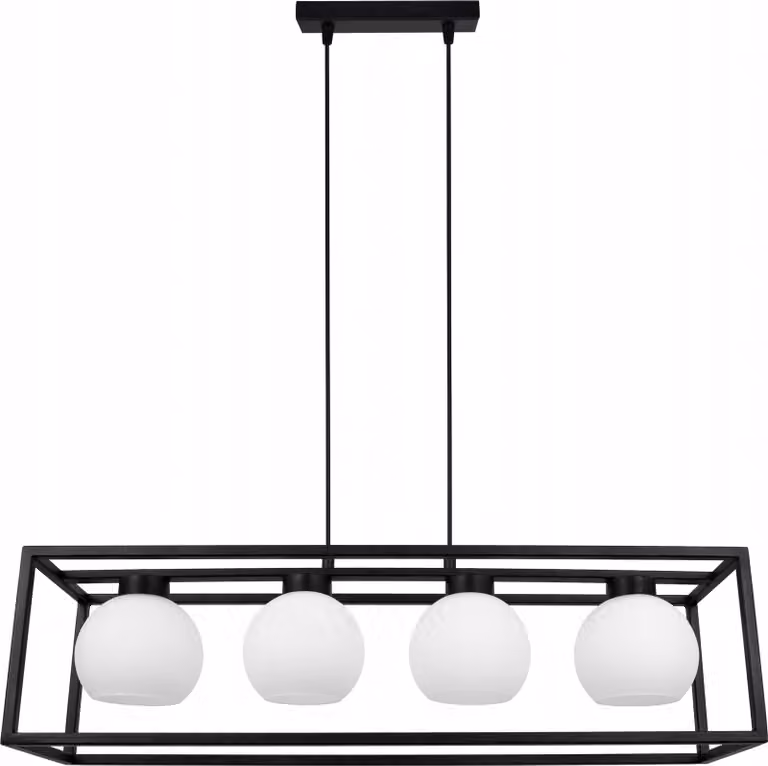 Eliza Cage lampada a sospensione - lampada da soffitto per soggiorno, camera da letto e sala da pranzo - luce a sospensione in metallo e vetro - E27 - 4 lampadine