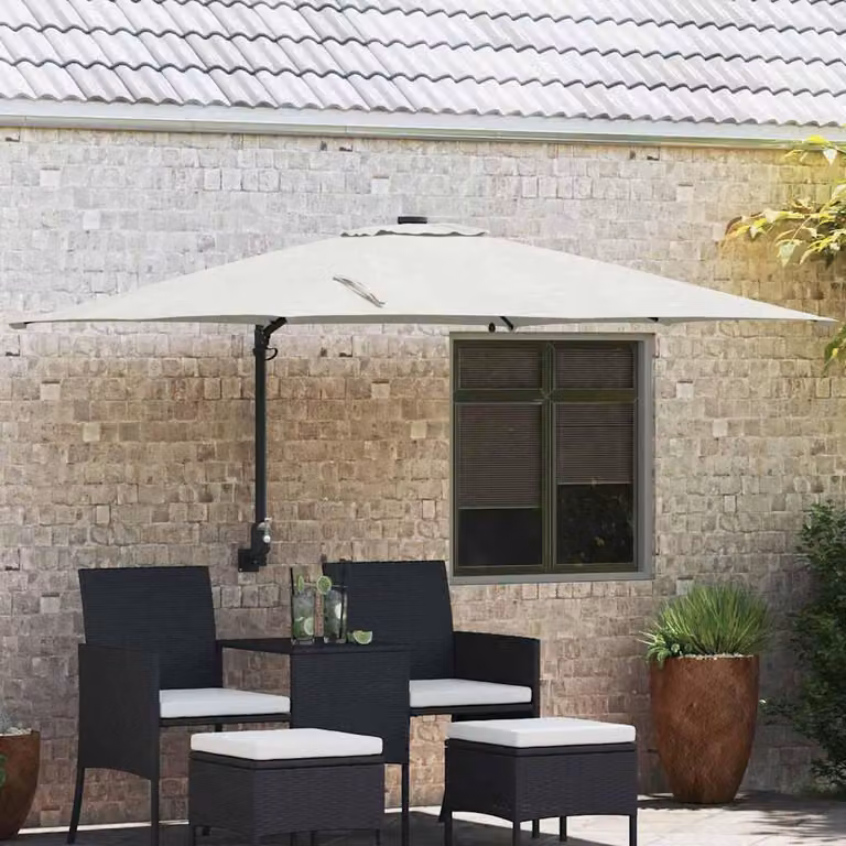 Maison Exclusive - Ombrellone da giardino, colore sabbia, dimensioni 248,5 x 247,5 x 160 cm