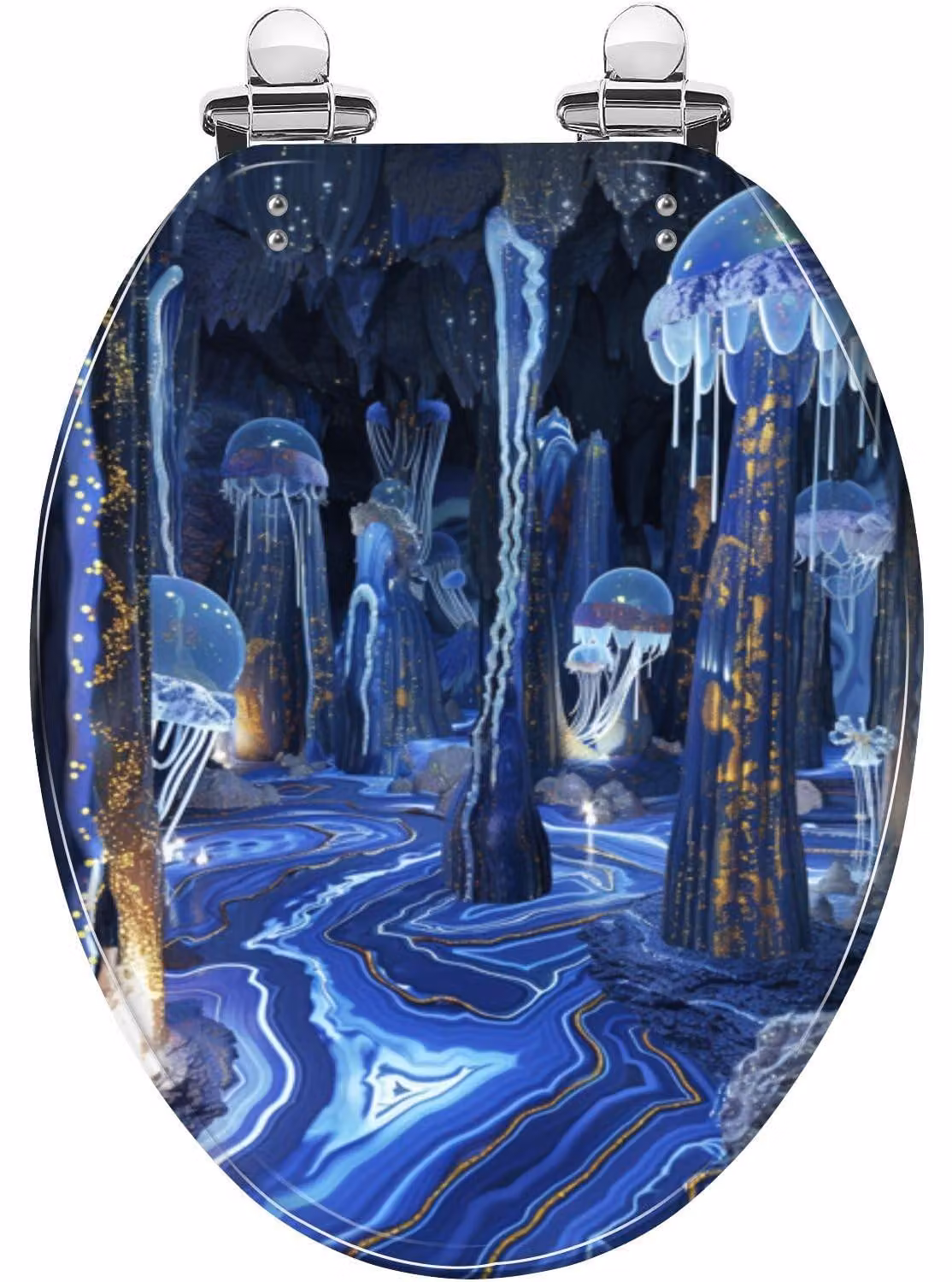 Copriwater decorativo con scena subacquea