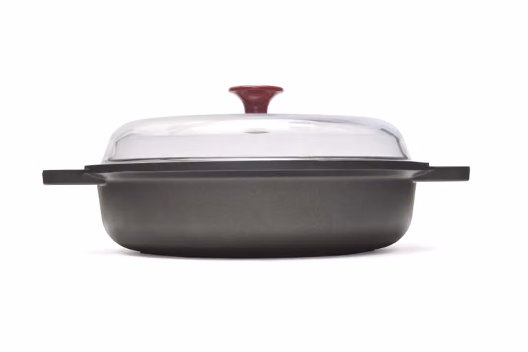 Tegame Vinum in alluminio antiaderente senza PFAS free per induzione Risolì, con coperchio, diam. 28cm