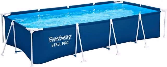 Trade Shop - Piscina Fuori Terra Rettangolare Steel Pro Con Telaio Senza Pompa 400x211x81 Cm 56405 -