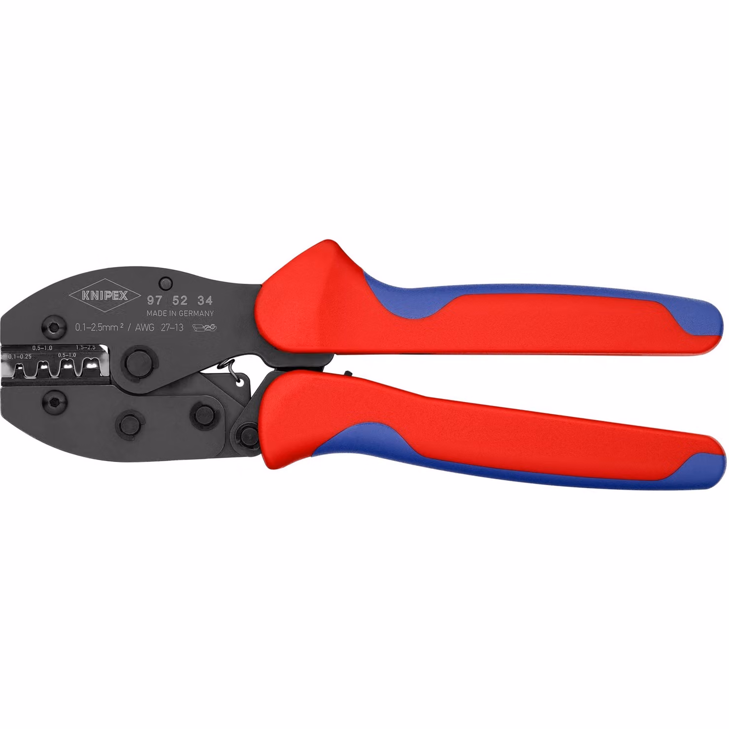 KNIPEX 97 52 34 SB Pinza per crimpare PreciForce® con manicotti multicomponente, brunita 220 mm (SB card/blister)