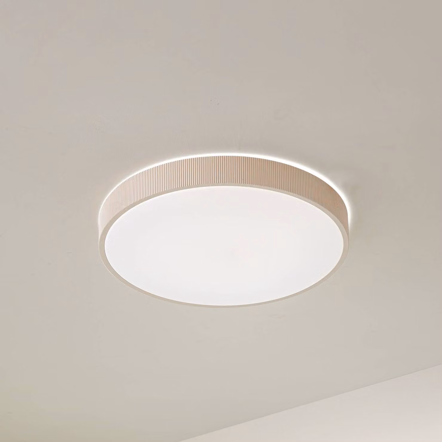 Plafoniera a LED Zylo Lindby, dimmerabile, Crema / Ambra, Soggiorno / Sala da pranzo, Plastica, Plafoniera LED