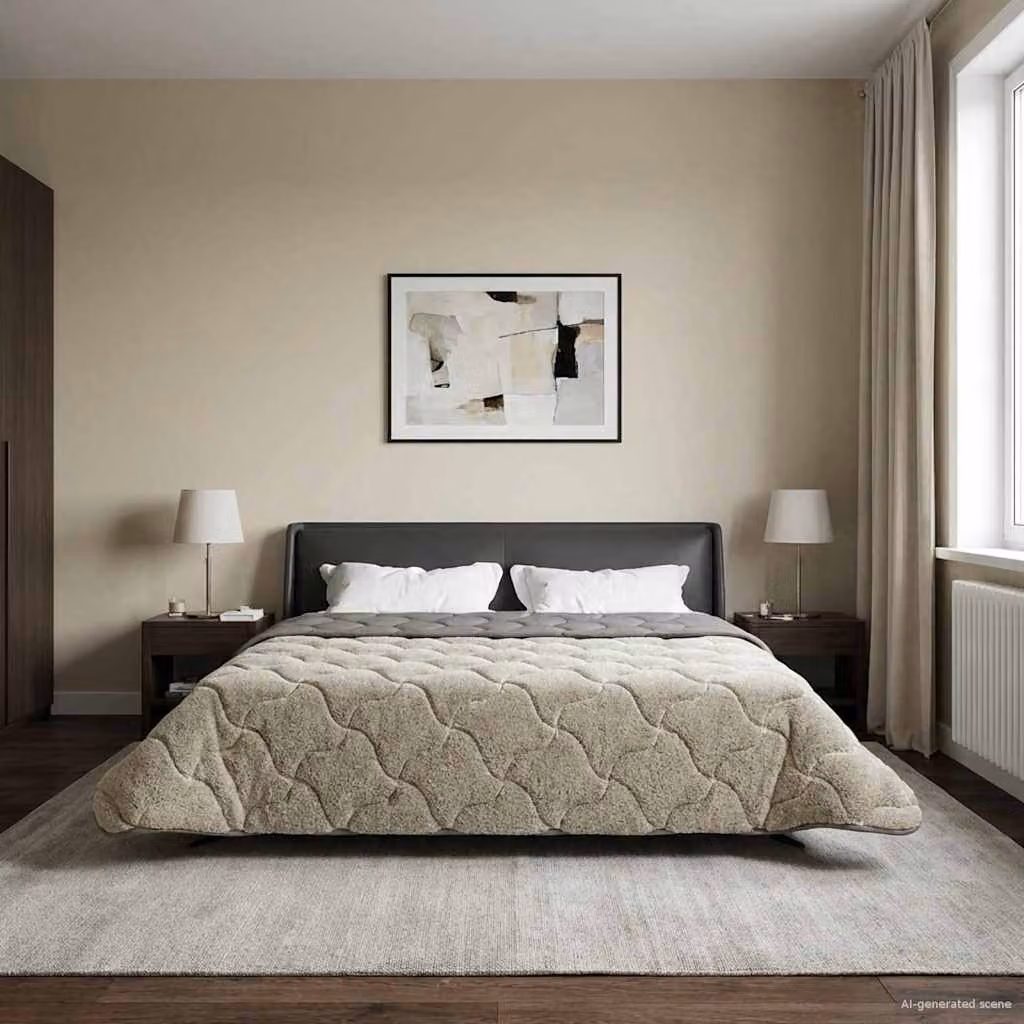 vidaXL Piumone Invernale in Microfibra Traspirante e Reversibile, Grigio, L/P: 220 x 260 cm