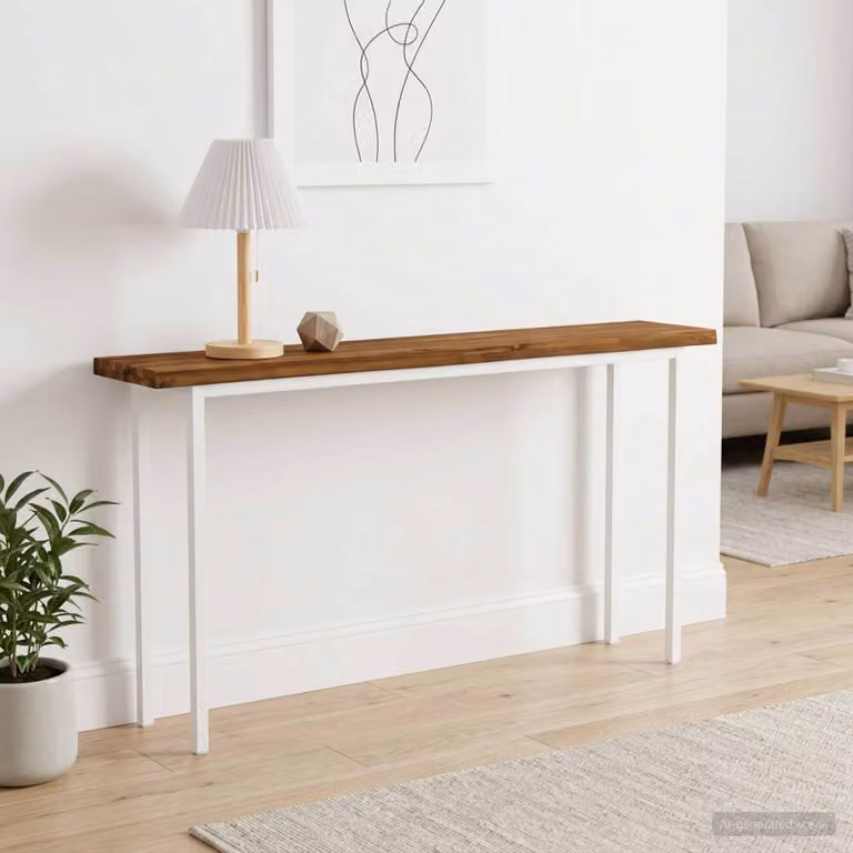 Piano del tavolo rettangolare in legno di acacia vidaXL, marrone, L 150 cm x P 30 cm x H 3 cm