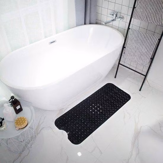 Tappetino da bagno antiscivolo doppio 38x70 cm - Bianco