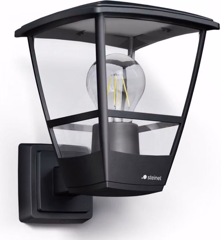 Steinel luce da esterno L 10 nero design classico E27 15W