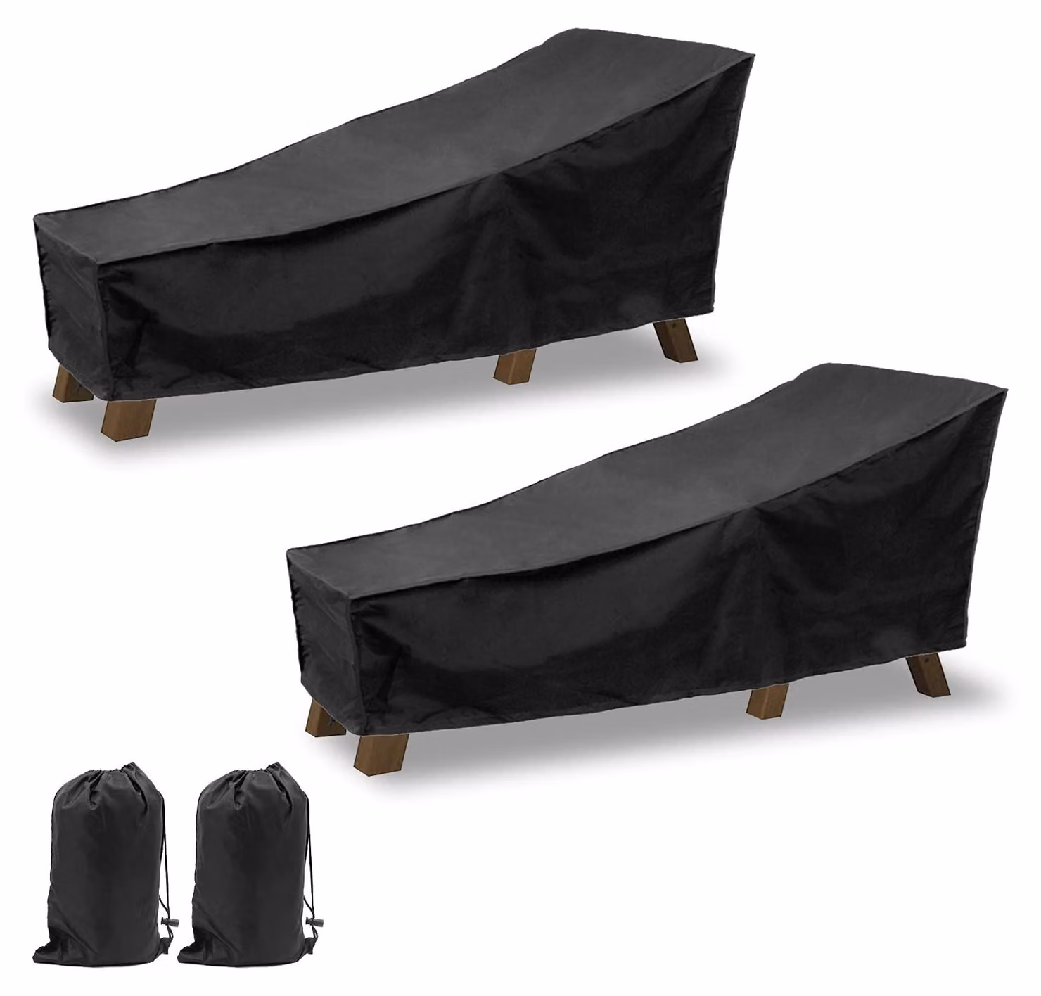 2 coperture impermeabili per sedia da giardino, colore nero