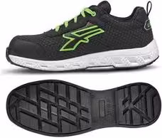 Scarpe antinfortunistiche basse U Power Mitch S3 Grigio e Verde Taglia 39