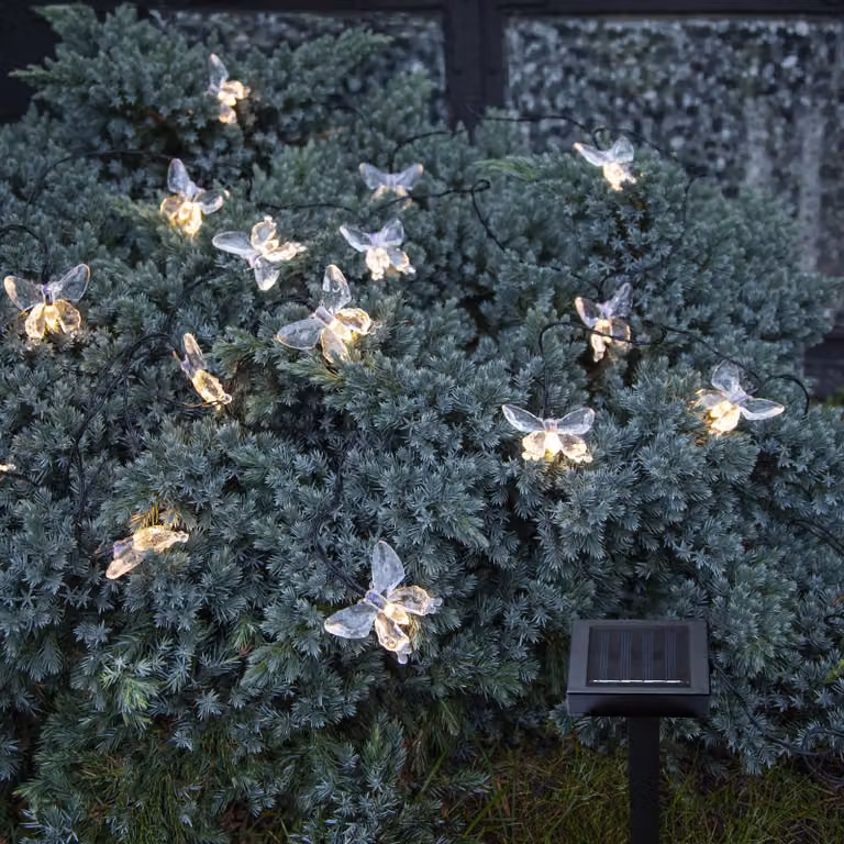 Luci solari a LED 'Papillon', 15 ww LED