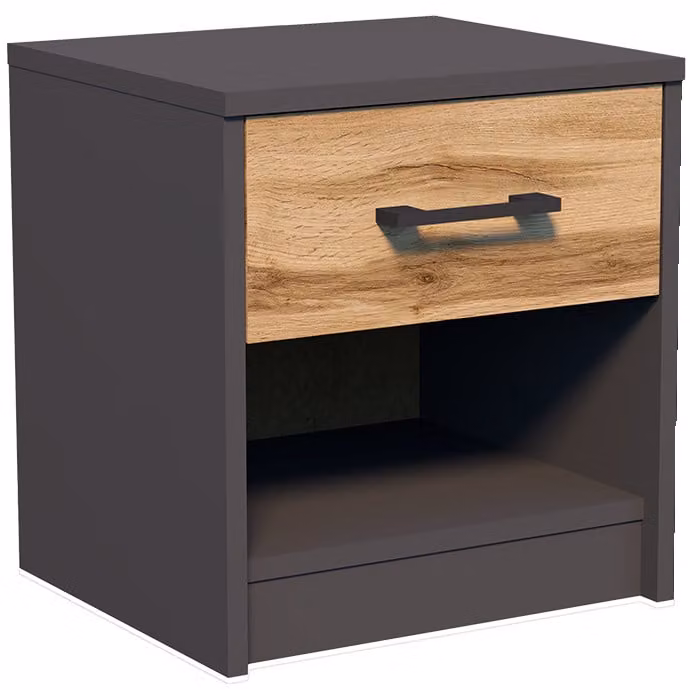 Comodino LUAN – grafite / rovere wotan