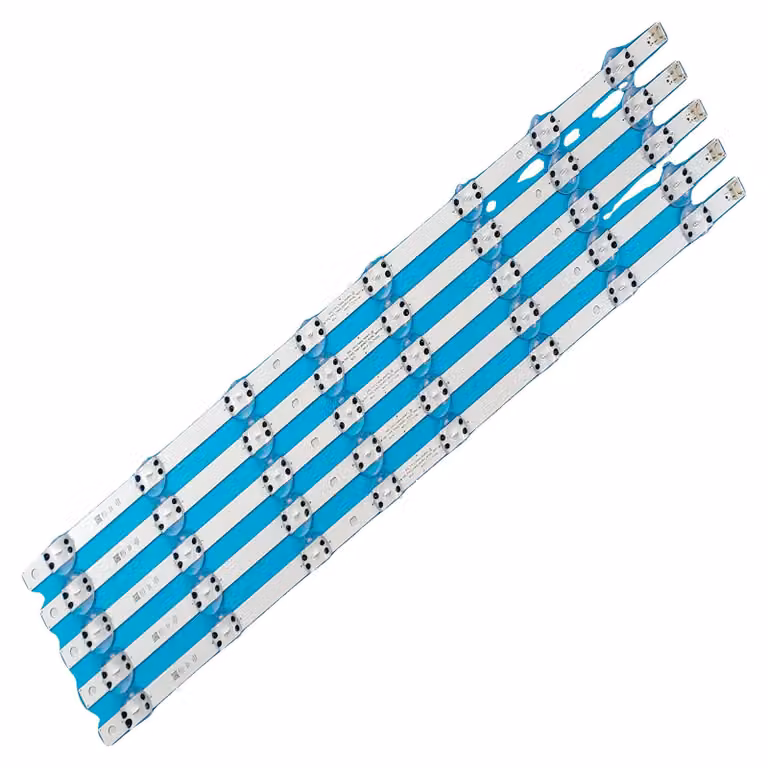 Striscia di retroilluminazione a LED, lunghezza 670 mm, 8 LED per striscia, tensione 6 V, compatibile con diversi modelli, la confezione contiene 5 strisce