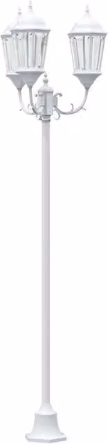 Luce da Giardino Bianco 57 x 49 x 241 cm Alluminio e vetro CFW8767437