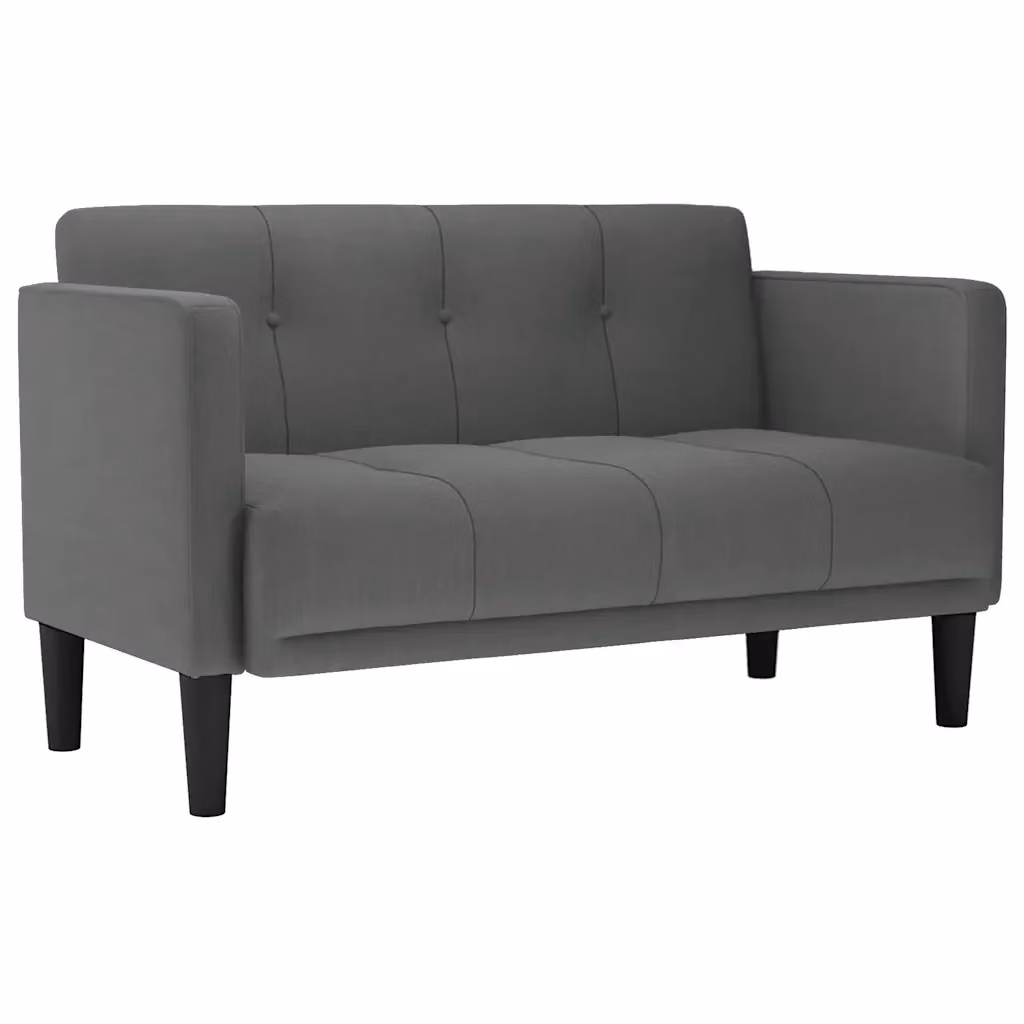 Divanetto moderno vidaXL in tessuto grigio per soggiorno L: 111 cm, P: 67 cm, H: 74,5 cm – 2