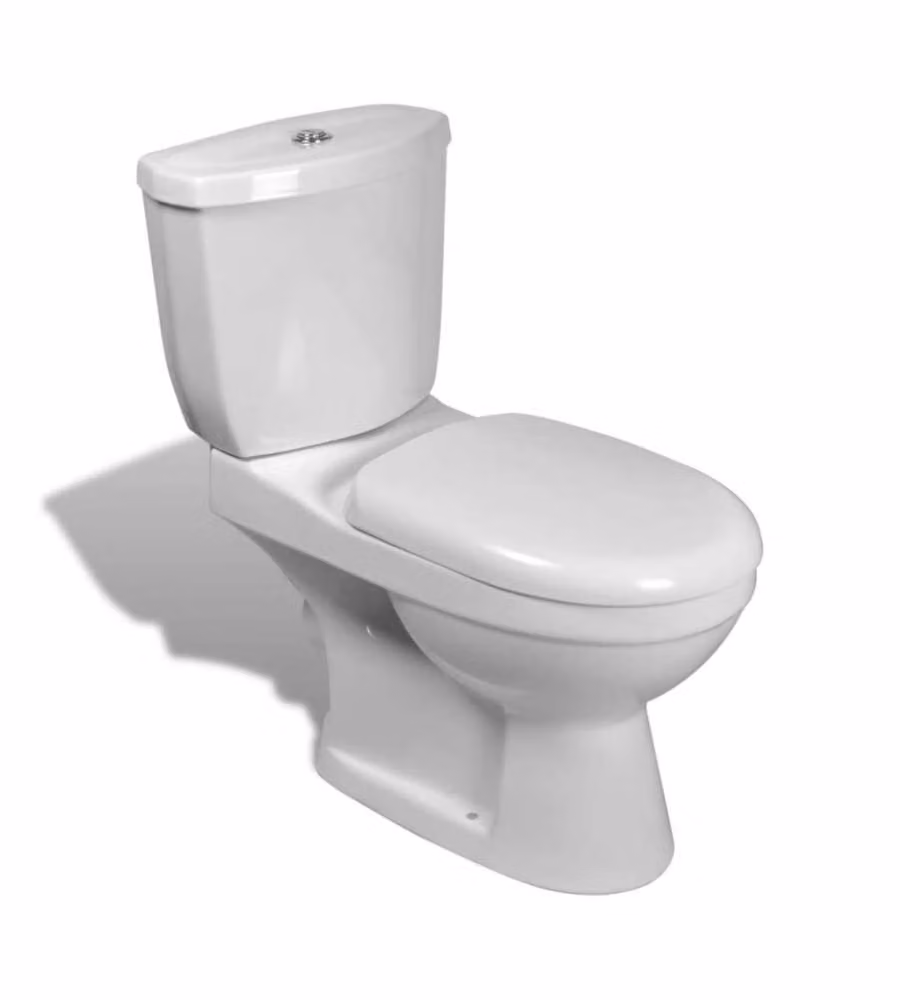 WC con cisterna vidaXL in ceramica bianca L: 76 cm, P: 39 cm, H: 70 cm – 2