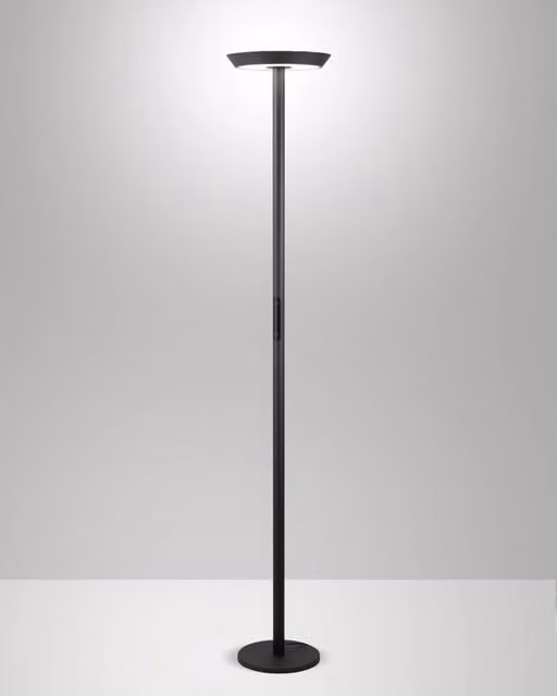 Lampada da terra Fizz a LED 50W integrato, struttura in alluminio e metacrilato, CCT regolabile 2700K-4000K, Antracite - Fizz