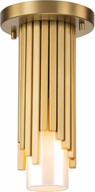 Sospensione Elstead Marvele ottone anticato vetro opale 1xE14