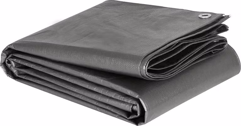 Telo impermeabile con occhielli, 180 g/m², resistente ai raggi UV, colore grigio, dimensioni 300x300 cm