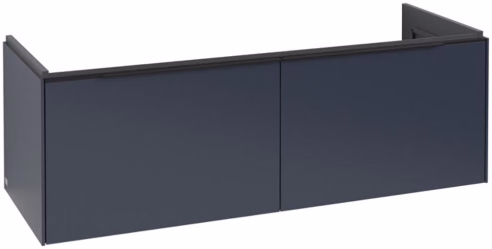 Villeroy & Boch Subway 3.0 armoire sous lavabo, éclairage LED, 2 tiroirs, lavabo au centre, 1272x429x478mm, C601L1VQ, C601L1VQ