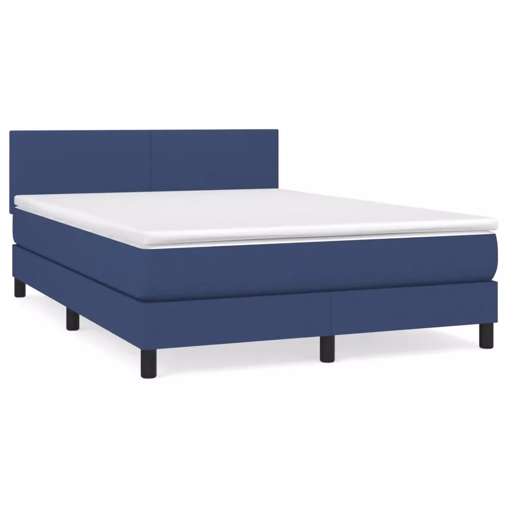 Letto Ibrido con Giroletto a Molle e Materasso vidaXL, Colore Blu e Bianco, L/P/H: 140 x 190 x 88 cm – 2