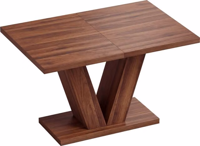 HOMCOM Tavolo da Pranzo Rettangolare per 4 Persone 120x80 cm Noce   Aosom Italy