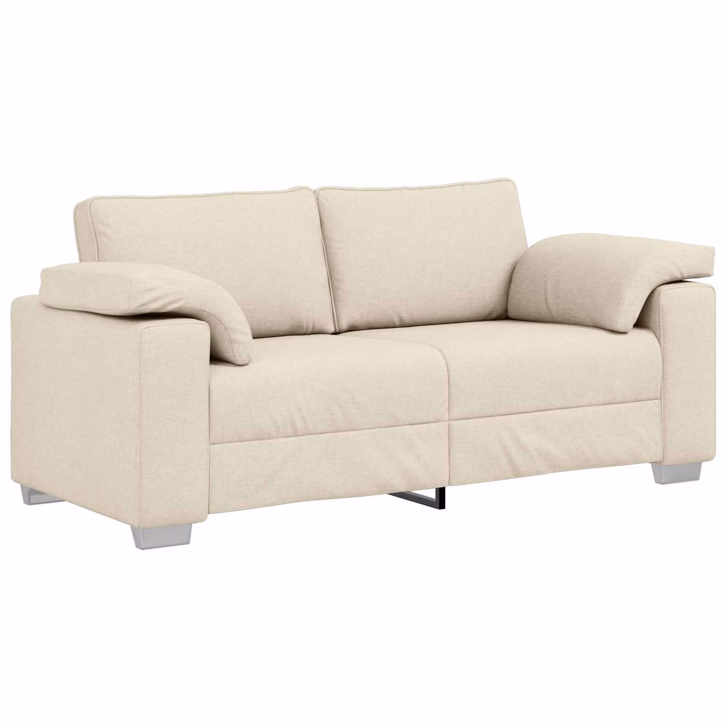 Divano a 2 posti vidaXL beige in tessuto con design minimalista e lineare per il tuo soggiorno, Larghezza: 180 cm