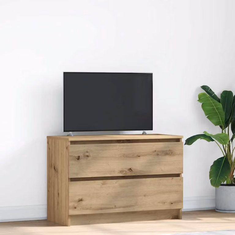 Mobile TV vidaXL in legno multistrato color marrone, L 80 cm x P 35 cm x H 54 cm