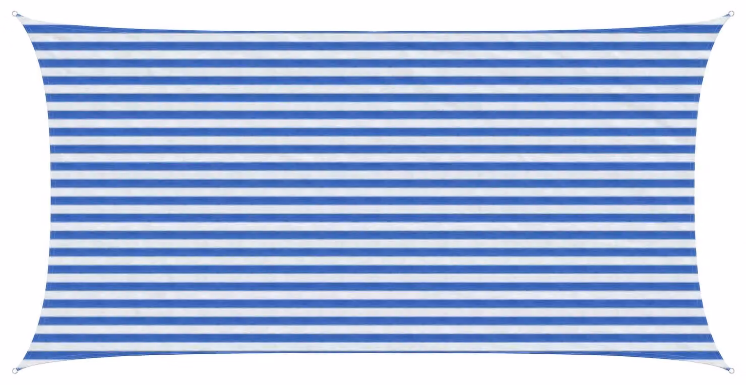 Telo Ombra Blu e Bianco 2,5 x 4,5 m HDPE