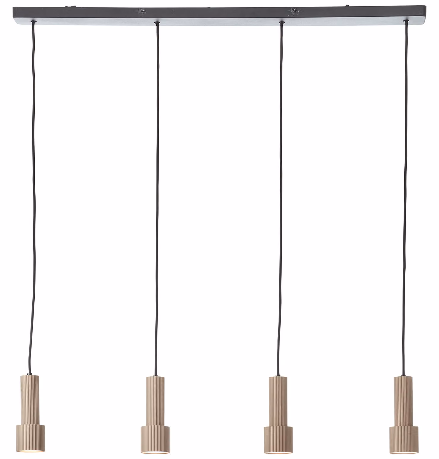 Lampada a sospensione Brilliant Cadiz 60118/76 per soggiorno, cucina, sala da pranzo in alluminio, per interni, grigio - lampadina non inclusa