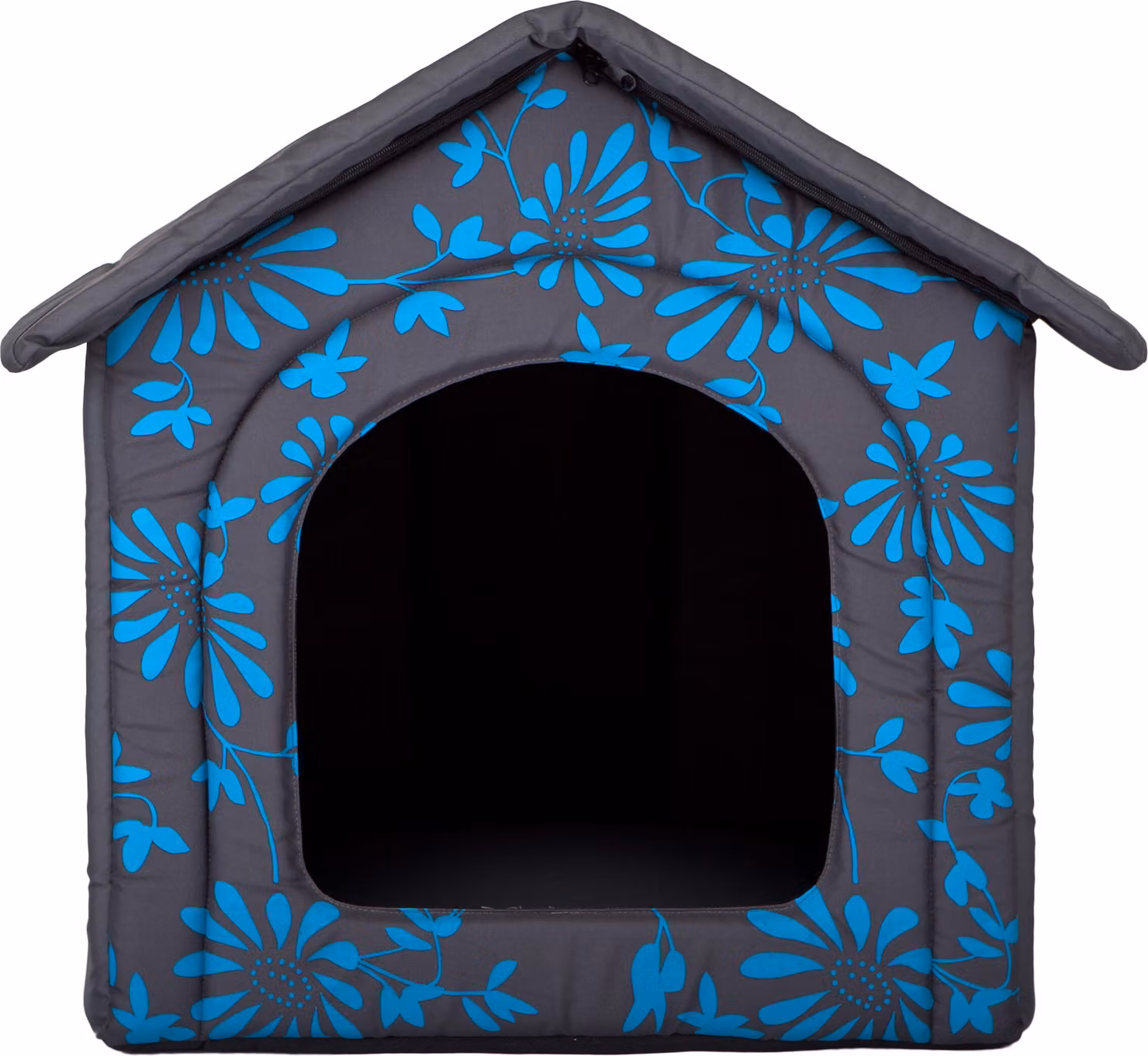 Cuscino per cani Cuccia per cani Letto per animali domestici Letto per gatti - Standard - 38 x 38 x 32 cm [Taglia: R1] - Blu con piante
