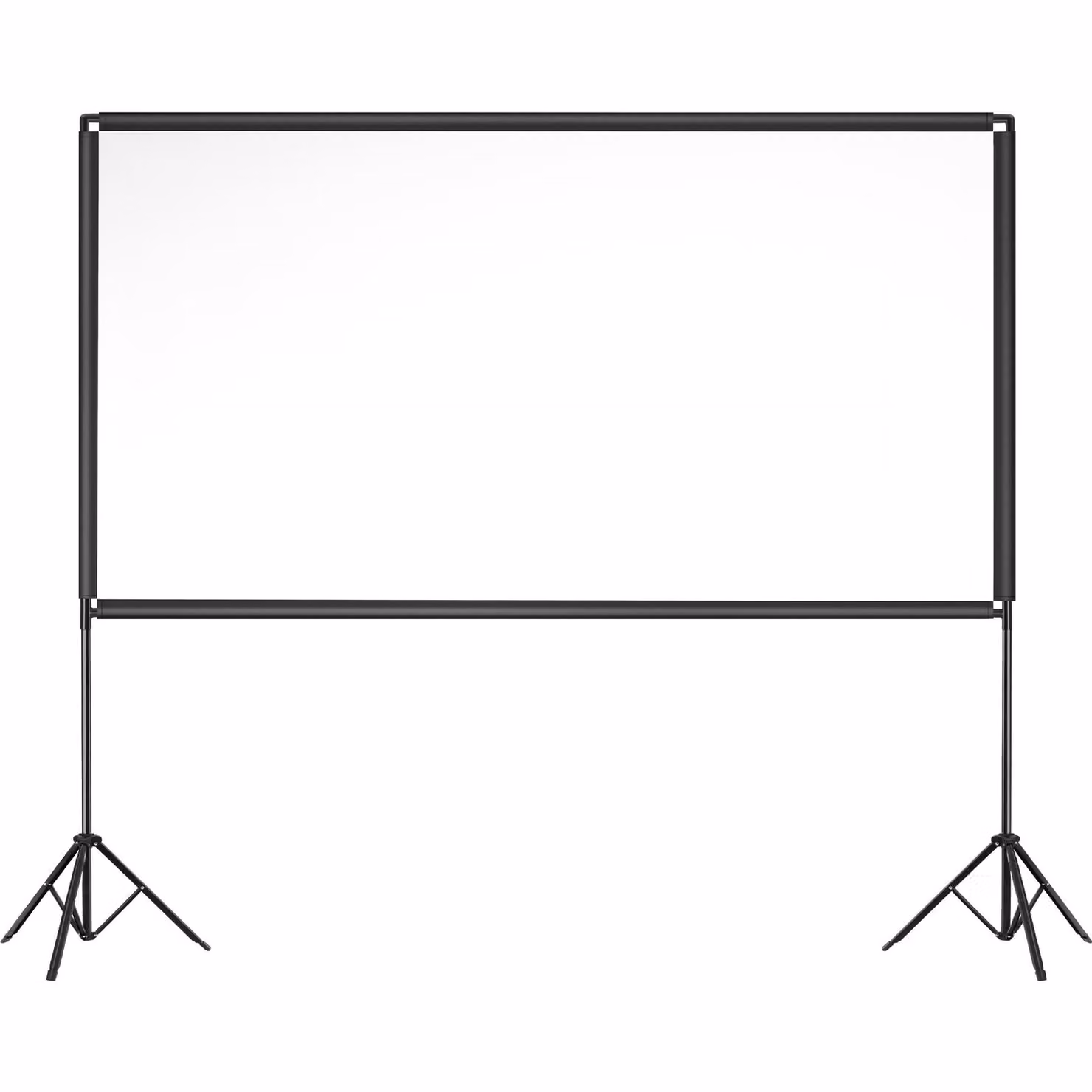 Schermo per proiettore Cinema TecTake con treppiede pieghevole, formato 16:9, compatibile con 4K e HD, colore bianco – 2