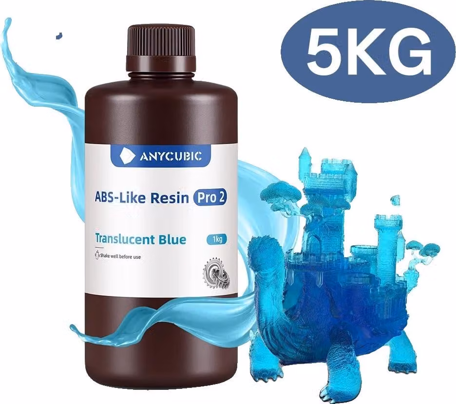 Resina 3D, polimerizzazione UV rapida, alta precisione, ABS Pro2 T-Blu-5 kg