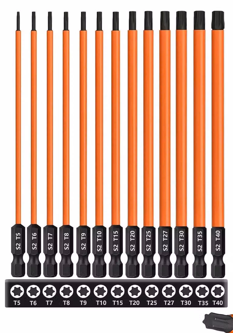 Omgoods - Set di 13 punte a stella (Torx) per avvitatore a percussione